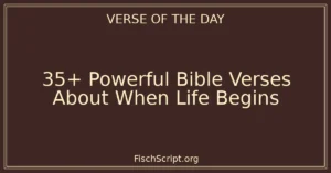 35+ Powerful Bible Verses About When Life Begins