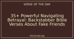 35+ Powerful Navigating Betrayal: Backstabber Bible Verses About Fake Friends