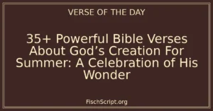 35+ Powerful Bible Verses About God’s Creation For Summer: A Celebration of His Wonder