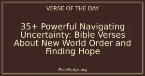 35+ Powerful Navigating Uncertainty: Bible Verses About New World Order and Finding Hope