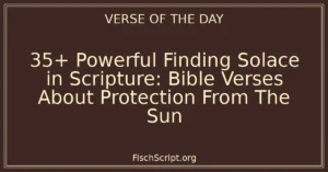 35+ Powerful Finding Solace in Scripture: Bible Verses About Protection From The Sun