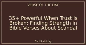 35+ Powerful When Trust Is Broken: Finding Strength in Bible Verses About Scandal