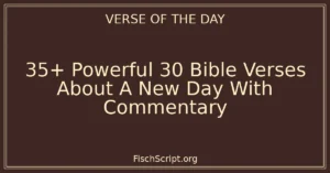 35+ Powerful 30 Bible Verses About A New Day With Commentary