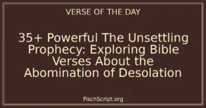 35+ Powerful The Unsettling Prophecy: Exploring Bible Verses About the Abomination of Desolation