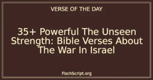 35+ Powerful The Unseen Strength: Bible Verses About The War In Israel