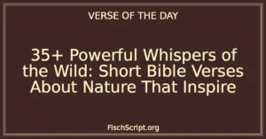 35+ Powerful Whispers of the Wild: Short Bible Verses About Nature That Inspire