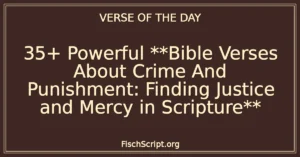 35+ Powerful **Bible Verses About Crime And Punishment: Finding Justice and Mercy in Scripture**